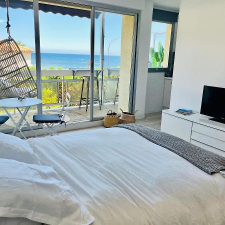 Charmant studio avec terrasse vue mer à 50 m Sainte-Maxime Exterior foto